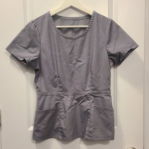 Fitted Peplum Scrub Top